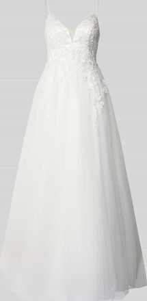Luxuar Luxuar Brautkleid mit Details aus Spitze in Offwhite, Gr&ouml;&szlig;e 32