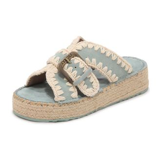 Mou Sliders, female, Blue, Size: 7 US Jute Sandal