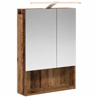 vidaXL Armario Con Espejo De Ba&ntilde;o Madera Vieja 50 X 14,5 X 70 Cm Vidaxl