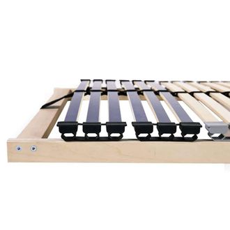 Berkfield Home Slatted Bed Base Manual Brown 70 x 190 cm Wood & Plastic in Light Tan