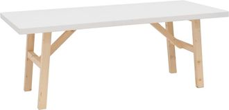 Deco Wood Mesa de centro de madera blanca 120x45cm