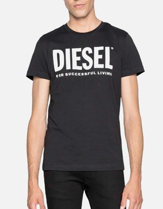 Diesel Mens DIESEL T DIEGO LOGO Mens T Shirts Short Sleeved Casual Top Summer Cotton Tee NEW - Black - Size: 40
