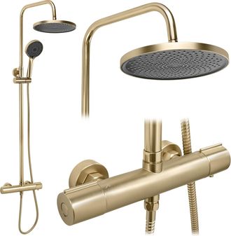 Rea Conjunto De Ducha Rea Avanti Brush Gold