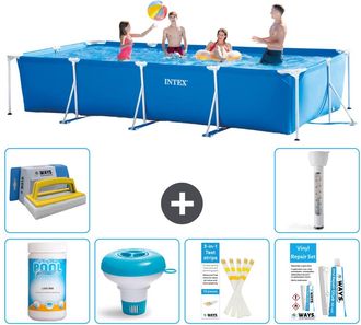 Intex Piscina Con Estructura Rectangular - 450x220x84 Cm - 7-piezas S21259