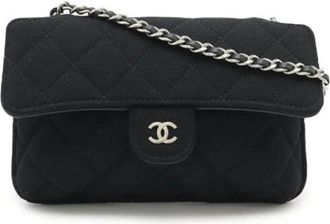 Chanel Pre-owned Vintage Cross Body Bag - Dames - Vintage Schoudertas - Zwart - ONE Size - Katoen - Vintage