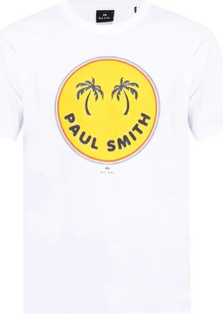 Paul Smith logo-print T-shirt - men - Organic Cotton - S - White