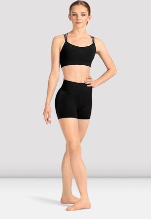 Bloch BLOCH Ladies Mirella Celeste High Waist Printed Short, Black