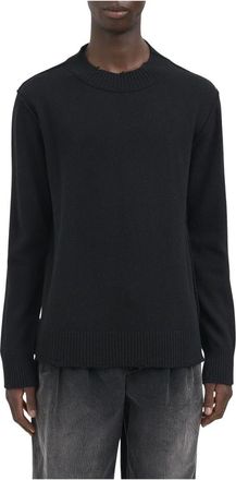 Andrea Ya'aqov Maglia Girocollo Regular Fit - - Knitwear - Uomo - Nero - S