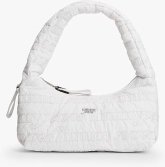 Tommy Hilfiger Womens Tommy Jeans Embroidered Shoulder Bag - White