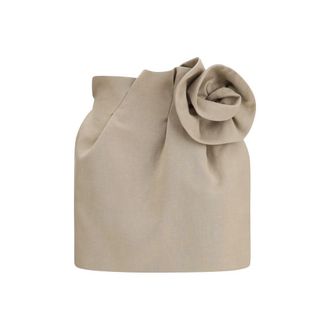 Magda Butrym Linen Mini Womens Skirt