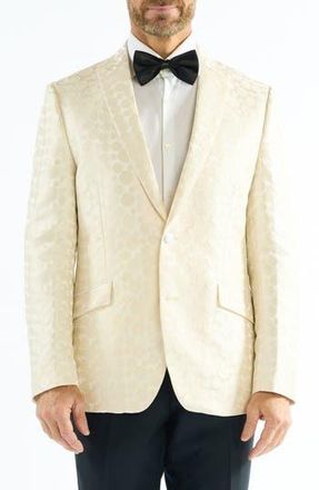 The Savile Row Company Dotted Jacquard Evening Jacket in Ivory at Nordstrom Rack, Size 46 Regular