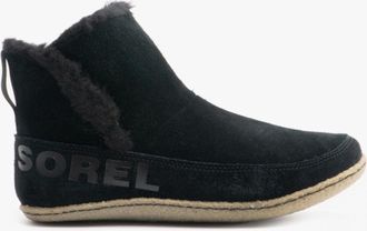 Sorel NAKISKA Womens Slippers Black/Sage - Size UK 5