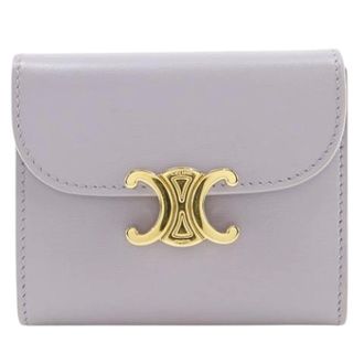 Celine Pre-owned Wallets, female, Purple, Size: ONE SIZE Pre-owned Triomphe Small Flap Wallet