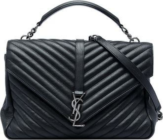 Saint Laurent Pre-owned Saint Laurent Large Chevron Sheepskin Monogram College Satchel Ladies 75RX81FLJ8FMYWX6