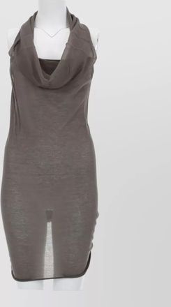 Rick Owens halter dress cowl neck backless sheer
