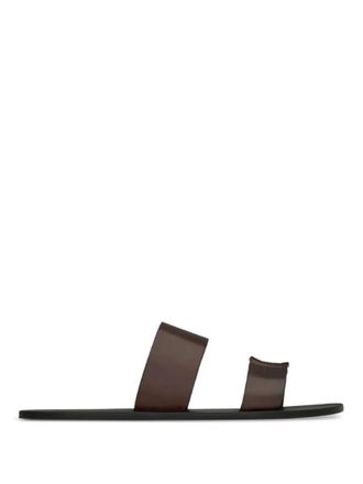 Saint Laurent Brown Solid Sandals