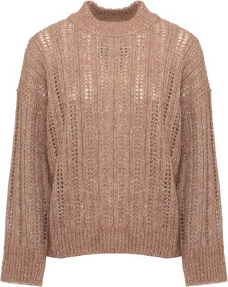 PESERICO Jersey de Alpaca con Perforaciones - Knitwear - Mujer - Beige - S