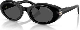 Miu Miu R&ecirc;verie Round-frame Sunglasses - Black - One Size