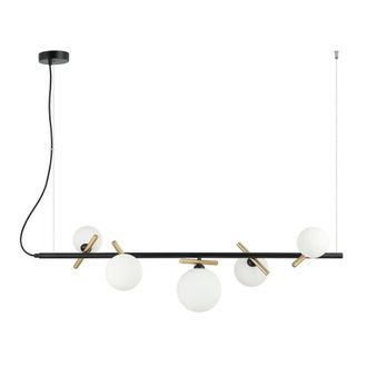 Netlighting Reverso Modern 5 Light Bar Pendant Ceiling Light G9 in Black