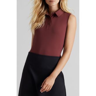 Rhone Course to Court Sleeveless Polo in Burgundy at Nordstrom Rack, Size X-Large