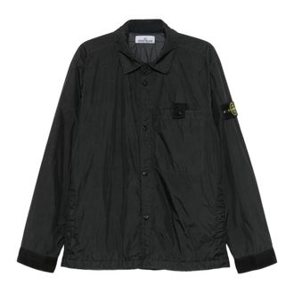 Stone Island Q100022 Crinkle Reps NY Jas - Heren - Zomerjassen - Zwart - L - Jassen