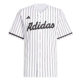 adidas Dugout Full Button Cotton White Black KC9961