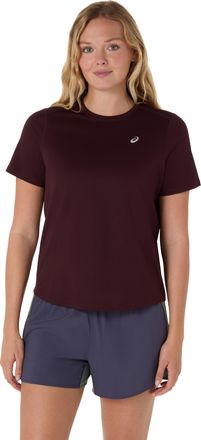 Asics Laufshirt ASICS ASICS CORE TOP, Damen, Gr. XL, schwarz currant, Obermaterial: 100% Polyester, Shirts Laufshirt, f&uuml;r Sportmode, Fr&uuml;hlings- und Herbstmo