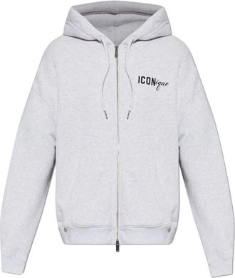Dsquared2 Logo Sweatshirt - Heren - Vesten met rits - Grijs - 2XL - Hoodies & sweatvesten