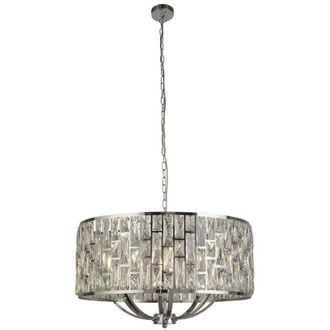 Searchlight Bijou - Colgante De Techo Cromado De 8 Luces Con Cristal - Searchlight