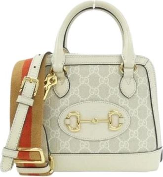 Gucci Pre-owned Mini Bags, female, Beige, Size: ONE SIZE Pre-owned Horsebit Mini Handbag