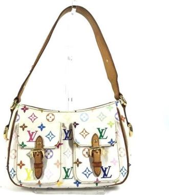 Louis Vuitton Tweedehands Canvas Louis Vuitton tassen - Dames - Vintage Schoudertas - Wit - ONE Size - Vintage