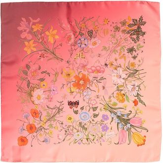 Gucci Printed Flora Silk Twill Carré