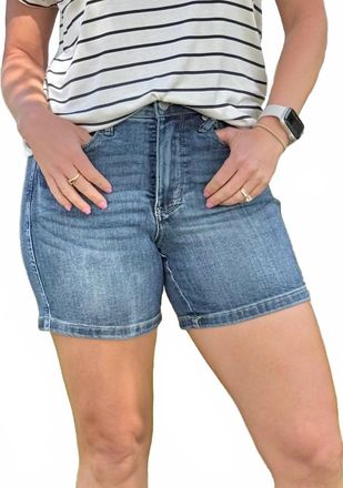 Judy Blue Best Day Ever Tummy Control Short In Blue