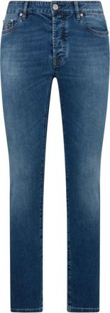 Moorer Slim Fit Jeans - Heren - Slim Fit Jeans - Blauw - W30 - Katoen - Jeans