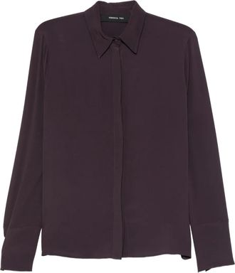Federica Tosi Camicia con colletto button-down - Viola
