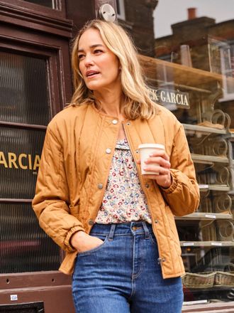 Fat Face FatFace Raya Tan Brown Regular Quilted Jacket
