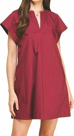 Pinch Design Gameday Swing Dress In Crimson