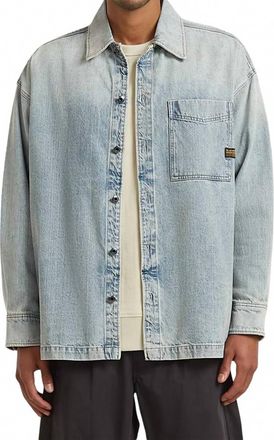 G-Star Boxy Fit Overshirt In Blue