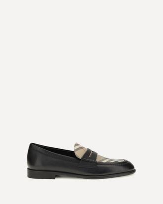 Burberry Mocassini Opal in pelle e Check Woman 40