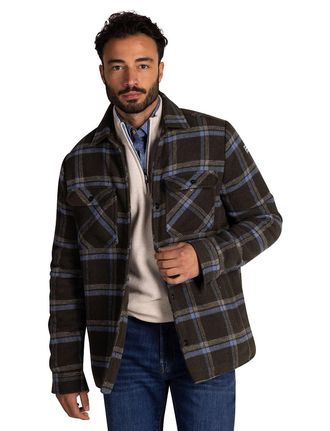 N-Z-A- NEW ZEALAND AUCKLAND NZA overshirt groen geruit polyester