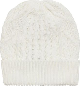 Americandreams Billy Cotton Beanie - Dames - Hoeden - Wit - ONE Size - Katoen - Accessoires