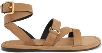 Giuseppe Zanotti Aymon wraparound suede sandals - men - Suede/Leather/Suede - 38 - Brown