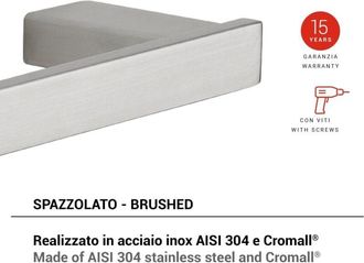 Gedy Gedy - A5214538000 maui Toallero Cepillado - ref: A5214538000