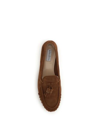 Fratelli Rossetti Womens Suede Loafers Brera Almond Calf Leather