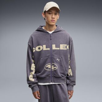 Puma Felpa con cappuccio e zip unisex, Accessori, Grigio, XXL