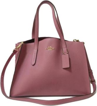 Coach Pre-owned Tote Bags, female, Pink, Size: ONE SIZE Pre-owned Leather shoulder-bags