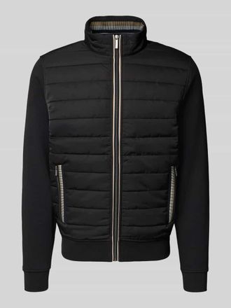 Bugatti Steppjacke mit Stehkragen und Rei&szlig;verschlusstaschen in Black, Gr&ouml;&szlig;e XXXXL