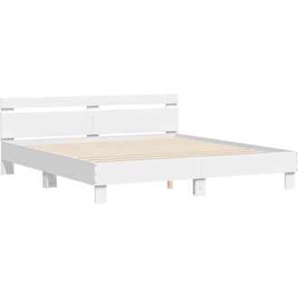 vidaXL Bed Frame without Mattress White 180x200 cm Super King Vidaxl