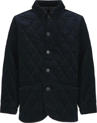 Ralph Lauren Jassen, Heren, Blauw, M, Katoen, Gewatteerd Jack