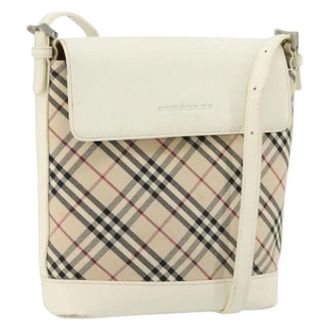 Burberry Pre-owned Cross Body Bags, female, Beige, Size: ONE SIZE Pre-owned Canvas Shoulder Bag